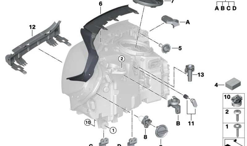 Tapón de estanqueidad del faro OEM 63117449970 para BMW X3 G01, X3 M F97, X4 G02, X4 M F98, X7 G07… y más. Original BMW