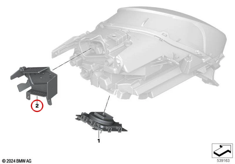 Módulo de luz de conducción diurna LED izquierdo OEM 63115B32403 para MINI Cooper C y Cooper S F65, F66 y Cabrio F67. Original MINI