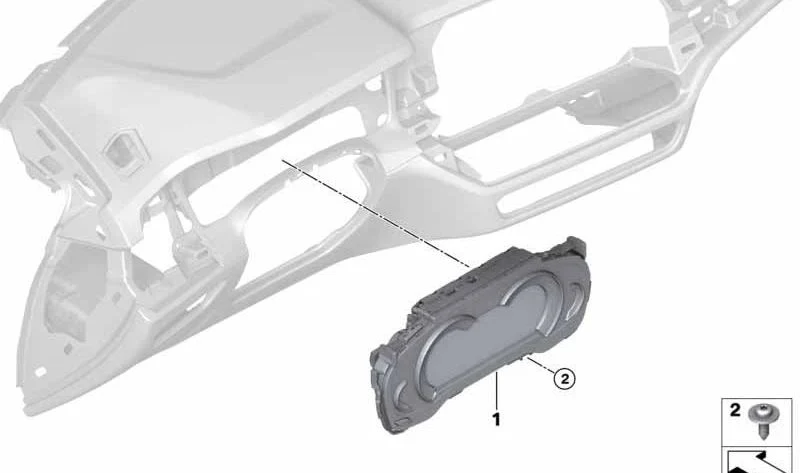 Cuadro de instrumentos con escala MPH OEM 62105A59668 para BMW Serie 3 G20/G21, Serie 5 G30/G31, Serie 6 G32 GT, X3 G01, X4 G02. Original BMW