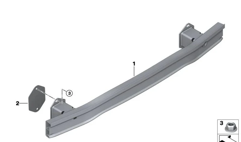 Portador de parachoques trasero OEM 51127300788 para MINI F55, F56 y Cabrio F57. Original MINI