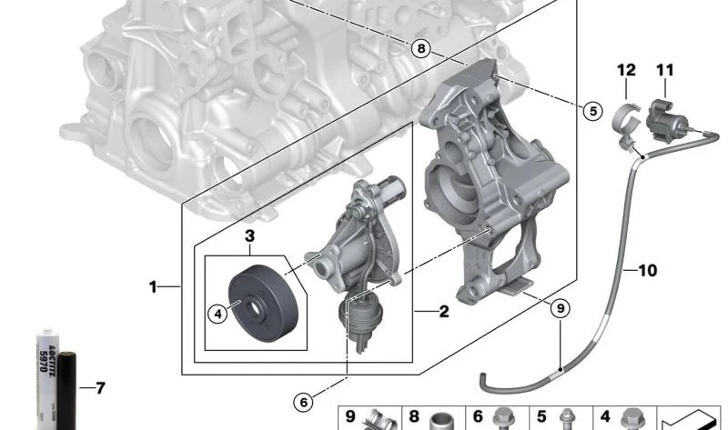 Bomba de líquido refrigerante OEM 11518638026 para BMW F20 LCI, F21 LCI, F22, F23, F30 LCI, G20, F32, G30, G11, X3 G01... y más. Original BMW.