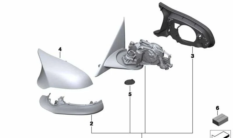 Parte inferior de carcasa con intermitente izquierdo OEM 63137848775 para BMW F30, F31, F32, F33, F80 M3, F82 M4, F83 M4... y más. Original BMW.