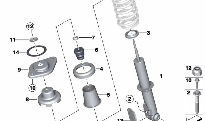 Soporte de empuje trasero derecho OEM 33509807872 para MINI Countryman R60, Paceman R61… y más. Original MINI.