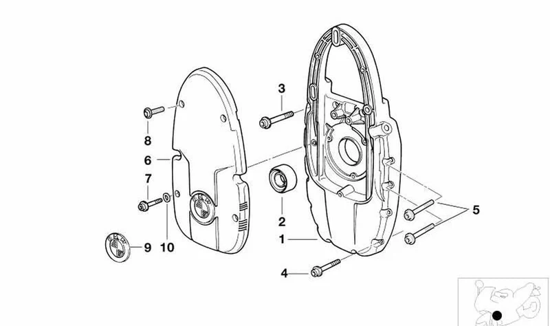 Soporte de tapa de generador argento OEM 11111341893 para motos BMW R 850 GS, R 1100 GS, R 1150 GS, R 1100 RS, R 1150 RT, R 1200 C... y más. Original BMW Motorrad.