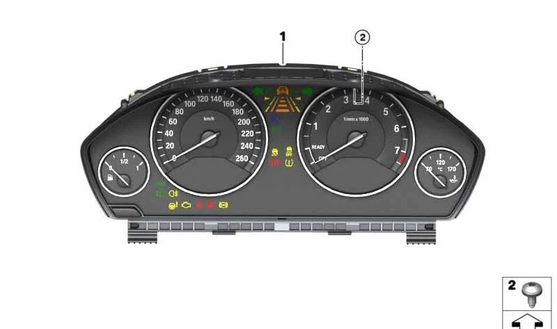 Cuadro de instrumentos versión MPH OEM 62105A03A26 para BMW Serie 3 F30, F31, F34 GT y Serie 4 F32, F33, F36 Gran Coupé… y más. Original BMW