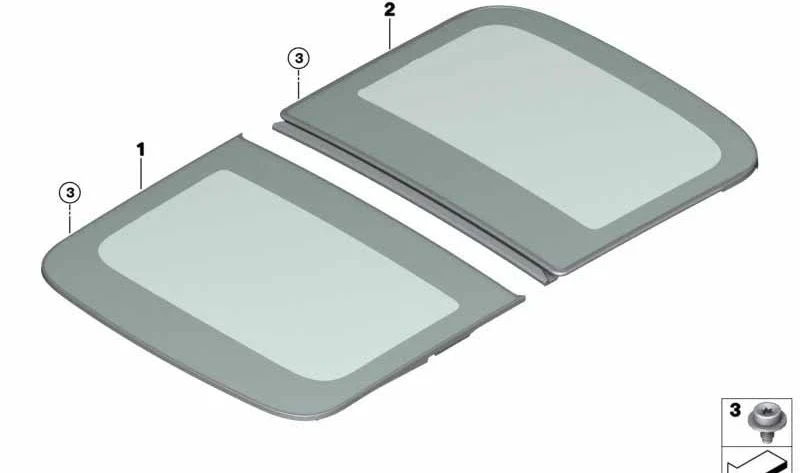 Tapa de cristal delantera OEM 54107379619 para MINI F54 Clubman, F55, F56, F60 Countryman, F65, F66… y más. Original MINI