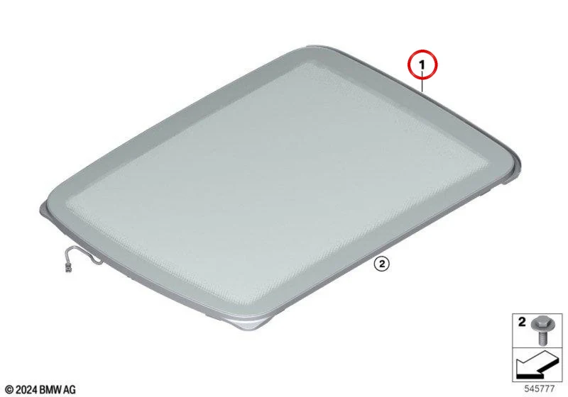 Techo panorámico de cristal JCW OEM 54105B54F78 para MINI Cooper J01 JCW E y Aceman J05 JCW E. Original MINI