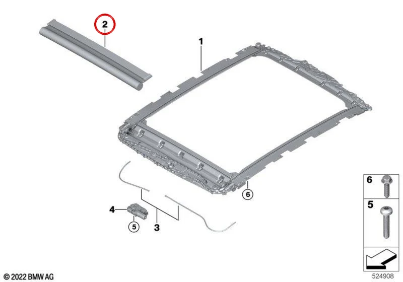 Persiana de protección solar color marfil para techo panorámico de cristal OEM 54105A32082 para BMW Serie 7 G70. Original BMW