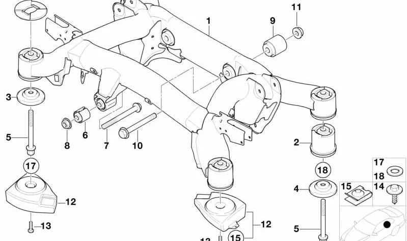 Arandela de tope OEM 33311094220 para BMW Serie 5 E39 y Z8 E52. Original BMW