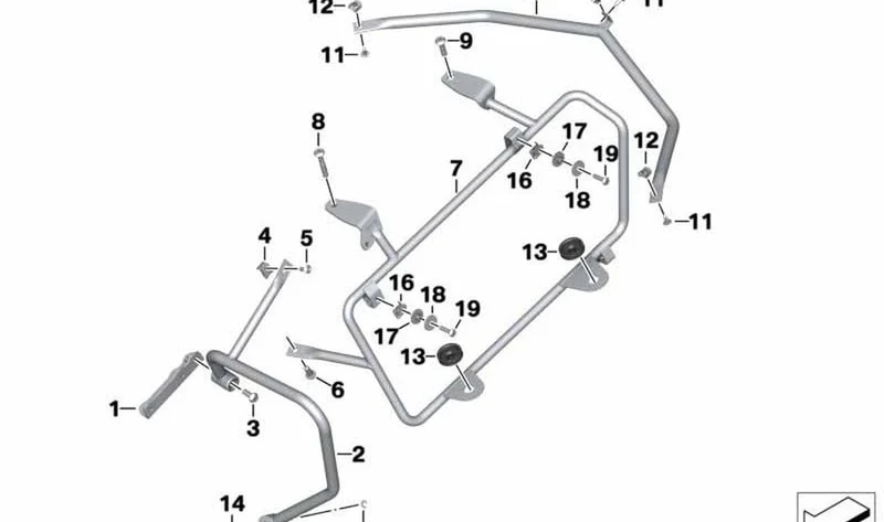 Horquilla transversal trasera portamaletas OEM 46548382538 para motos BMW F 750 GS, F 800 GS, F 850 GS, F 900 GS… y más. Original BMW Motorrad.