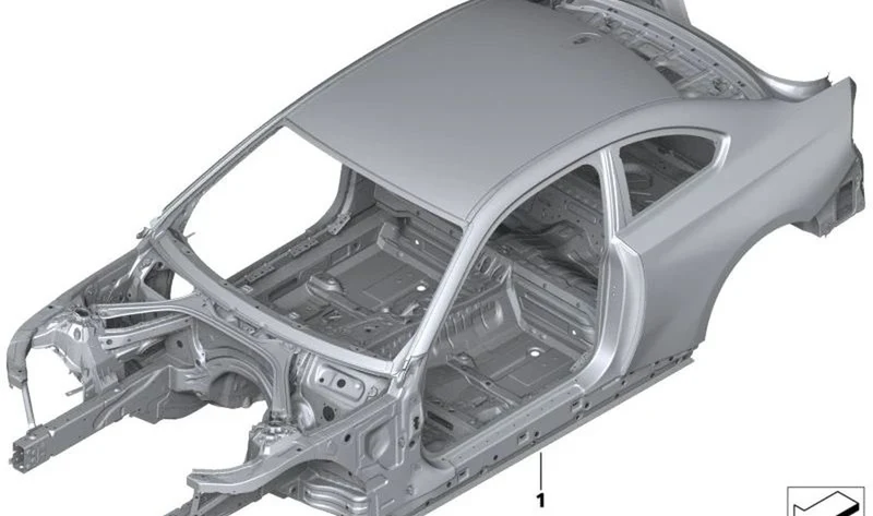 Esqueleto de carrocería sin VIN OEM 41007885792 para BMW Serie 2 G87 M2, M2 CS... y más. Original BMW.