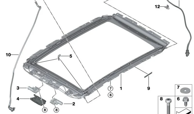 Tubo flexible de salida de agua delantero OEM 41007423413 para BMW X4 G02, X4 G02 LCI, X4 M F98, X4 M F98 LCI. Original BMW.