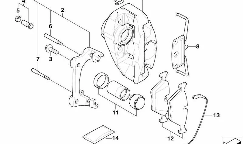 Soporte de pinza de freno delantero izquierdo OEM 34116753659 para BMW Serie 5 E60 E61, Serie 6 E63 E64, Serie 7 E65 E66… y más. Original BMW.