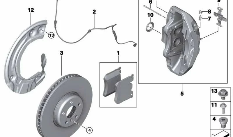 Caja de pinza de freno delantera derecha negra OEM 34106897364 para BMW Serie 7 G11 G12 LCI, Serie 8 G14, G15, G16… y más. Original BMW.