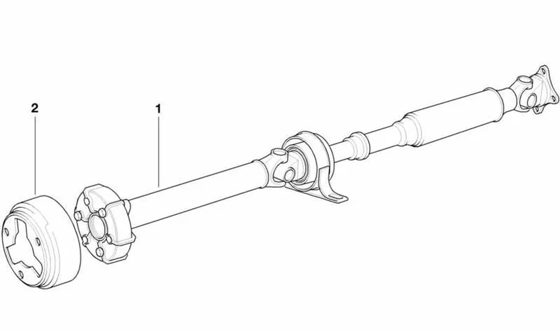 Árbol de transmisión para cambio manual OEM 26117511275 para BMW Z3 E36 3.0i… y más. Original BMW.