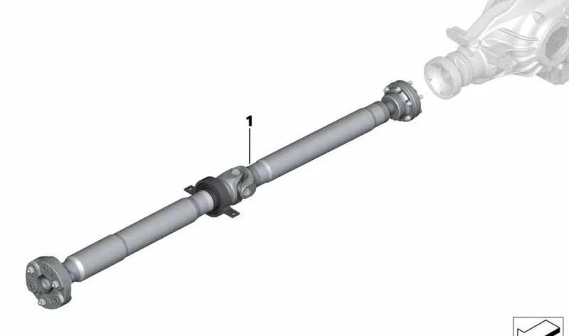 Árbol de transmisión para cambio manual OEM 26102283660 para BMW M3 E90, E92, E93 tracción trasera, longitud 1433 mm. Original BMW.