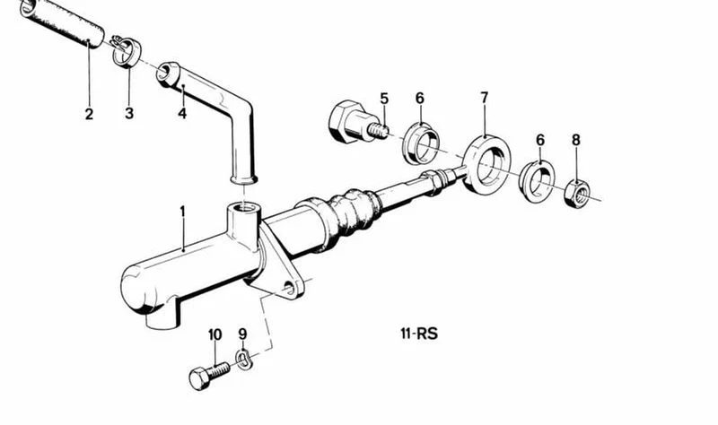 Juego de reparación del cilindro transmisor de embrague OEM 21521102625 para BMW E21, E12, E24, E23, 2500-3.3Li, 2.5CS-3.0CSL… y más. Original BMW