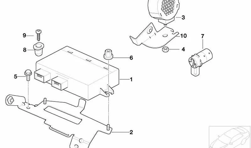 Sensor de ultrasonidos PDC blanco Pepper OEM 66206917544 para MINI R50, R52 Cabrio, R53 Cooper, One, One D… y más. Original MINI.