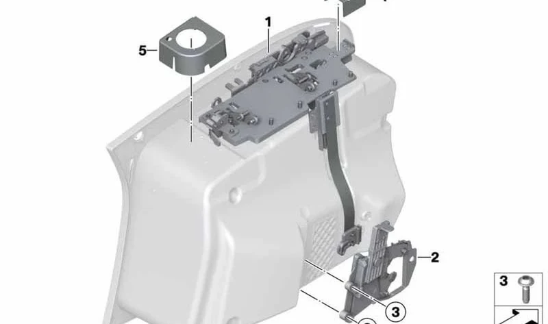 Enclavamiento inferior izquierdo de maleta OEM 46547700935 para motos BMW R 1200 RT, R 900 RT, R 1200 R, R 1200 ST, K 1200 GT, K 1300 GT... y más. Original BMW Motorrad.