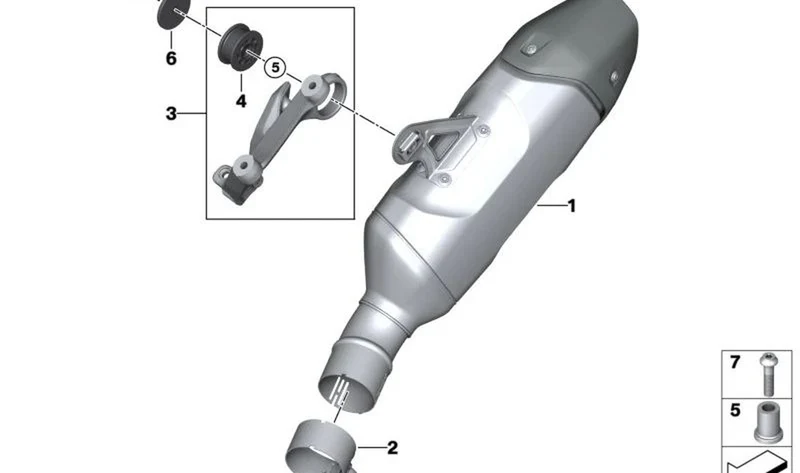 Soporte del reposapiés trasero derecho OEM 46717923218 para motos BMW R 1300 GS, R 1300 GS Adventure. Original BMW Motorrad.