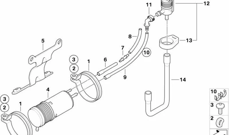 Portamanga OEM 32732351504 para motos BMW F 650 CS, R 1200 S, HP2 Sport, R 900 RT, R 1200 RT... y más. Original BMW Motorrad.