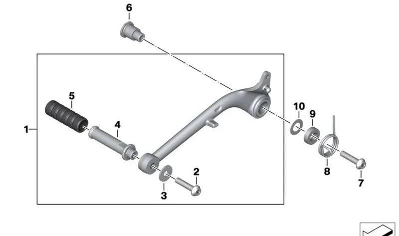 Goma de pedal de freno OEM 23419467875 para motos BMW R18, R18 Classic, R18 B, R18 Transcontinental... y más. Original BMW Motorrad.
