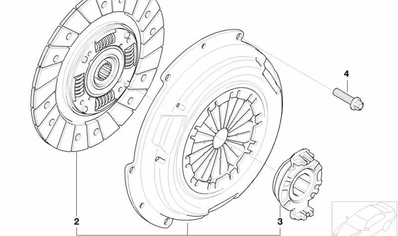 Cuerpo de desembrague OEM 21511044092 para MINI R50 One 1.4i, One 1.6i, Cooper… y más. Original MINI