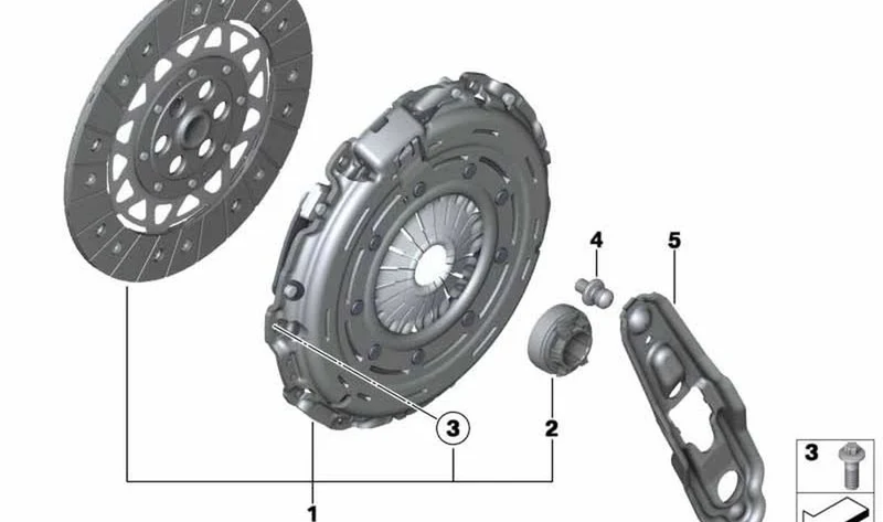 Tornillo ASA embrague M8x16-8.8 ZNS3 OEM 21207585679 para MINI R55, R56, R57, R58, R59, R60, R61… y más. Original MINI.