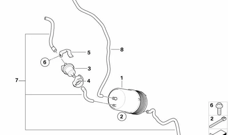 Angular de apoyo ventilación de combustible OEM 16137696295 para motos BMW K1200 S, K1300 S, K1200 R, K1300 R, K1200 GT, K1300 GT… y más. Original BMW Motorrad.