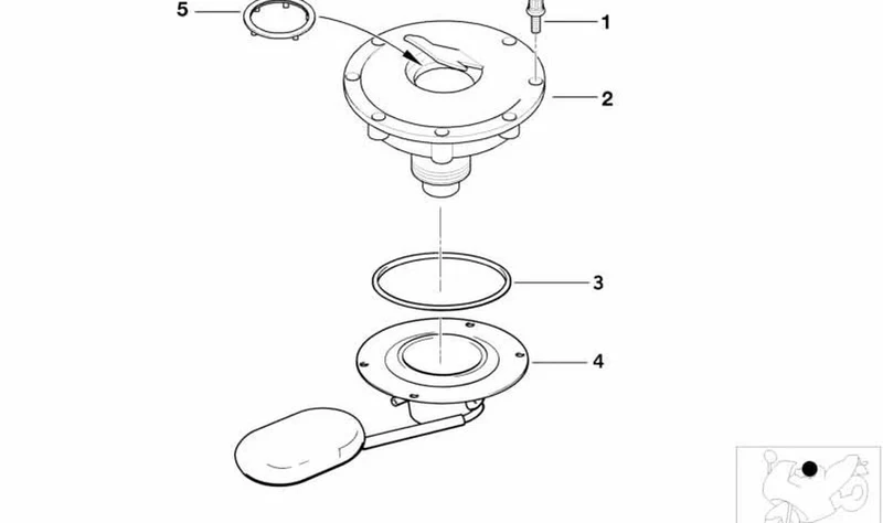 Junta de tapón de depósito OEM 16117657172 para motos BMW F 650 GS Dakar, G 650 GS, R 1200 GS, R 1200 RT, K 1200 S, K 1200 R, K 1200 GT... y más. Original BMW Motorrad.