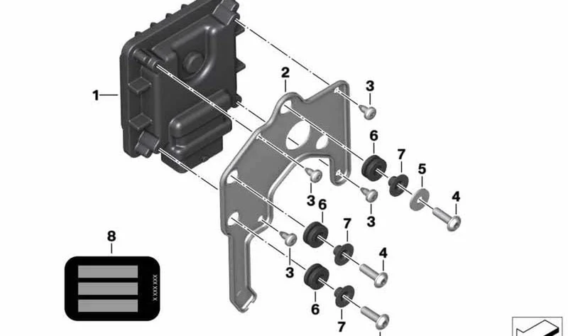 Unidad de mando BMS-E OEM 13618535856 para motos BMW C 600 Sport, C 650 GT, G 650 GS, G 650 GS Sertão. Original BMW Motorrad
