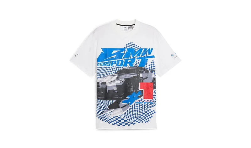 Camiseta gráfica BMW M Motorsport blanca talla S OEM 80145B5D082 válida para BMW. Original BMW.