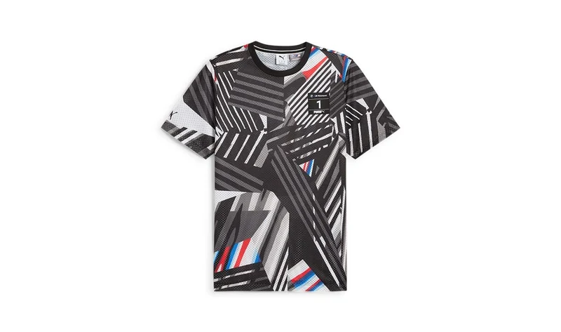 Camiseta BMW M Motorsport MMS AOP hombre negro/blanco talla XXL OEM 80145B5D080 válido para BMW. Original BMW.