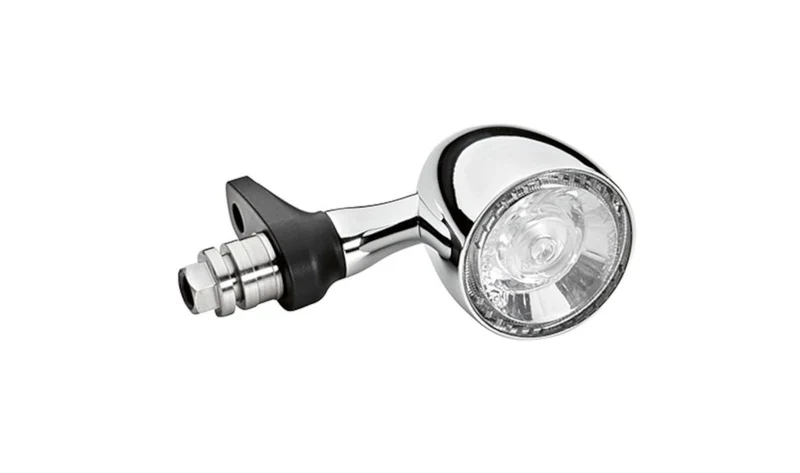 Intermitente LED multifunción trasero con piloto integrado negro/cromado OEM 77515A1A1B1 para motos BMW R 18, R 18 Classic. Original BMW Motorrad.