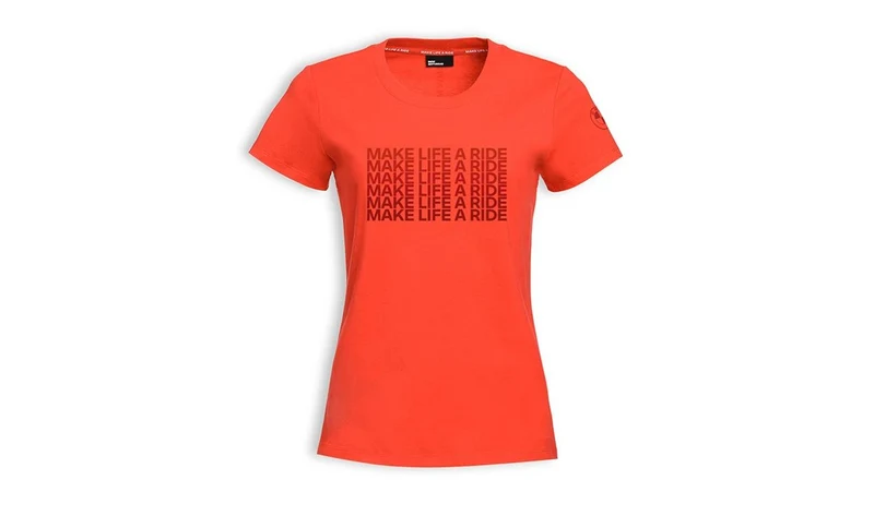 Camiseta mujer Make Life a Ride roja talla XL OEM 76615B3E489 válida para BMW Original BMW Motorrad