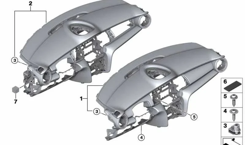 Cuadro de instrumentos One Basis OEM 51456819967 para MINI F56, F55, Cabrio F57. Original MINI.