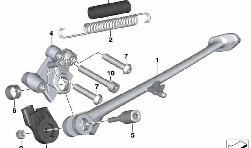 Tornillo de caballete lateral OEM 46538545011 para motos BMW F 700 GS, F 800 GT, F 800 GS, F 800 R, F 800 GS Adventure... y más. Original BMW Motorrad.