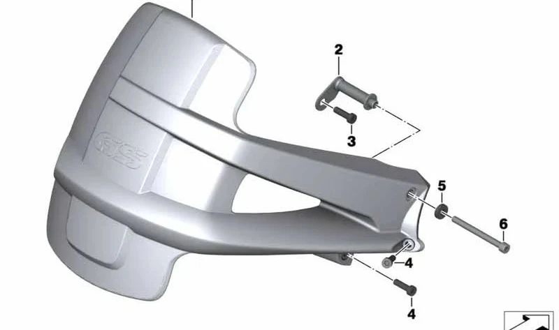 Salpicadero trasero OEM 46627682884 para motos BMW R 1200 GS K25, R 1200 GS Adventure K25… y más. Original BMW Motorrad