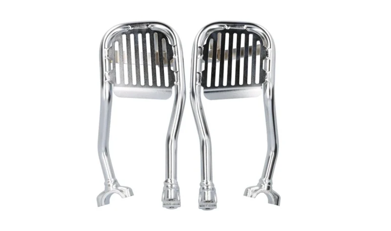 Juego de reposapiernas del conductor cromado, ambos lados, OEM 77252469391 para motos BMW R 18, R 18 Classic, R 18 Roctane, R 18 B, R 18 Transcontinental. Original BMW Motorrad