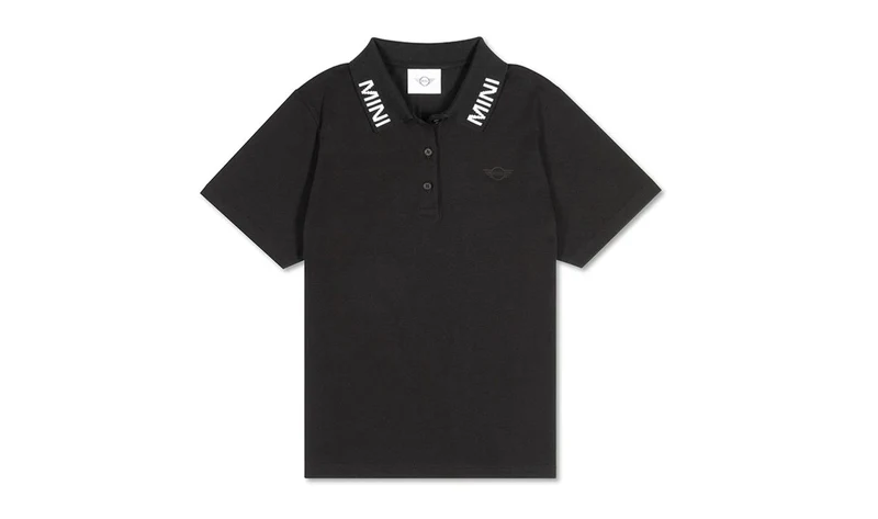 Polo de mujer MINI marca denominativa negro talla XXS OEM 80145B54EF6 válido para MINI. Original MINI.