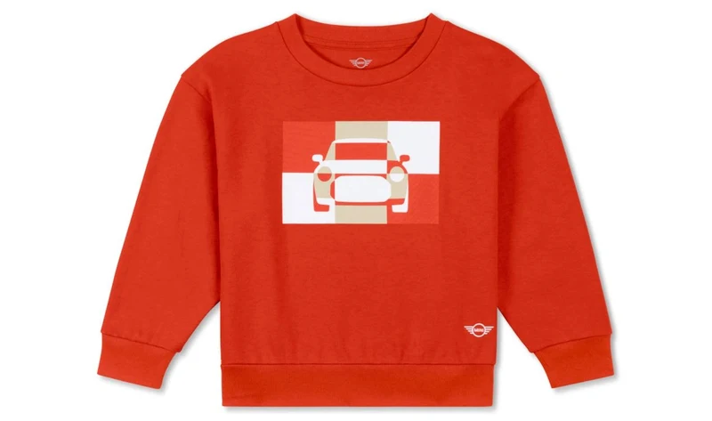 Sudadera infantil unisex Car Tile Rebel Red talla 122 OEM 80145B320A1 válido para MINI Original MINI
