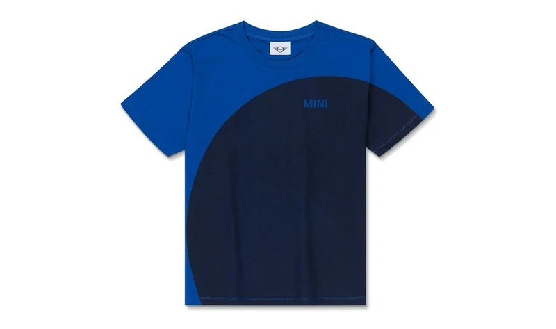 Camiseta mujer MINI Car Face Detail azul Blazing Blue/Indigo Sunset talla S OEM 80145B31FD5 válido para MINI Original MINI