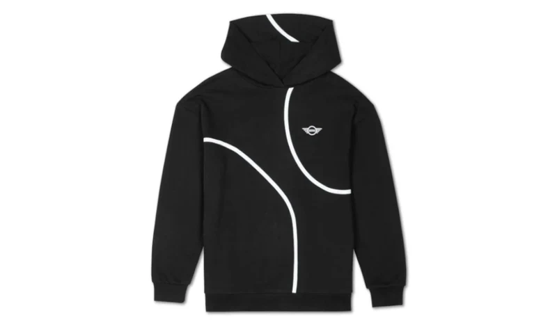 Sudadera con capucha MINI Outline Print negra/blanca talla XXL OEM 80145B32073 válido para MINI. Original MINI.