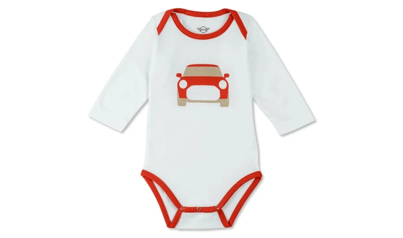 Set de regalo para bebé MINI Car Print blanco/Rebel Red talla 3-6 meses OEM 80145B320B3 válido para MINI. Original MINI.