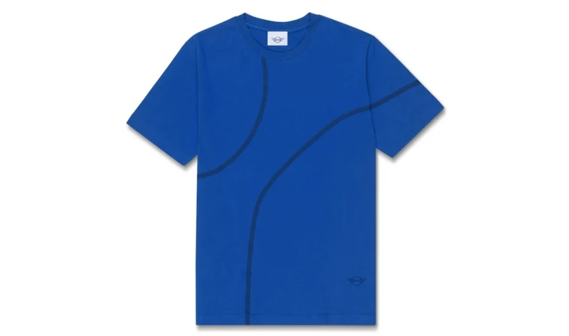 Camiseta Outline Print hombre talla M color Blazing Blue OEM 80145B32046 válido para MINI. Original MINI.