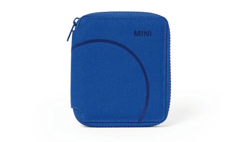 Billetero MINI con estampado de contorno color Blazing Blue OEM 80215B320C0 válido para MINI Original MINI