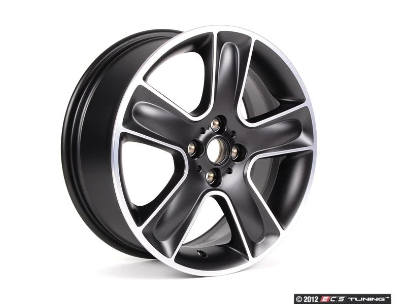 Llanta de aleación 7Jx17 ET48 negra Black Star Bullet 111 OEM 36116784124 para MINI R56, R55 Clubman, R57 Cabrio, R58 Coupé, R59 Roadster... y más. Original MINI.