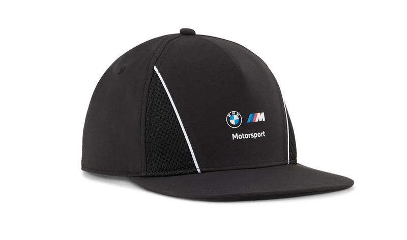 Gorra de ala plana BMW M Motorsport negra OEM 80165B5D0E9. Válido para BMW. Original BMW.