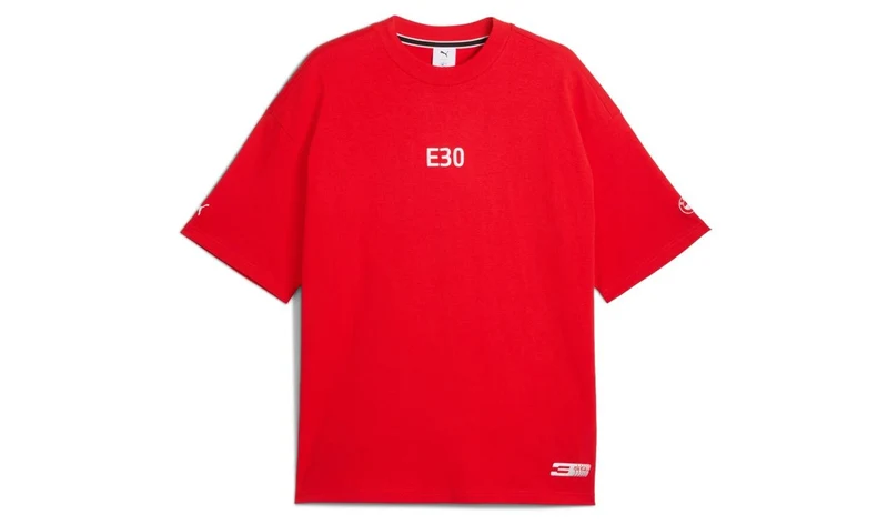 Camiseta gráfica roja 50 Years BMW Serie 3 para BMW. Válido para BMW. Original BMW.