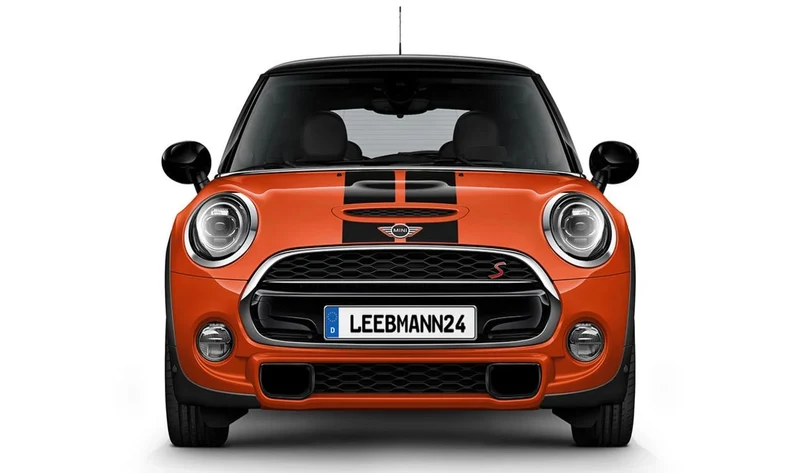 Kit de franjas deportivas para carrocería delantera y portón trasero Jet Black uni OEM 51142359604 para MINI F55 Cooper, Cooper D… y más. Original MINI